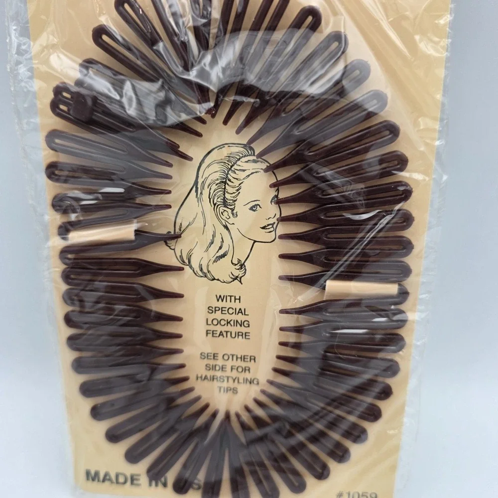Vintage‎ Goody Adjustable Nylon Flexible Comb #1059 Headband Plastic USA 1982